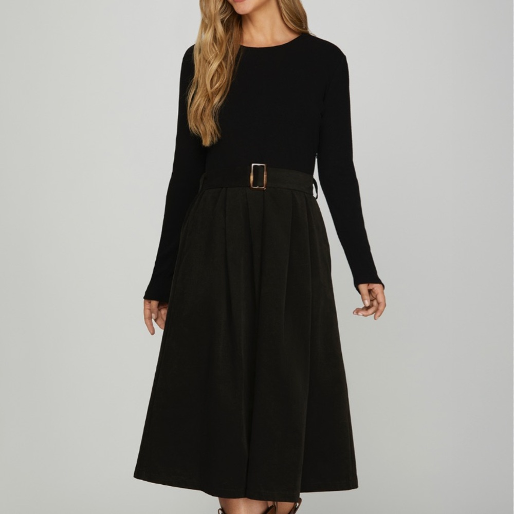 🌷 2 for $10 Elegant Black Long Sleeve Dress